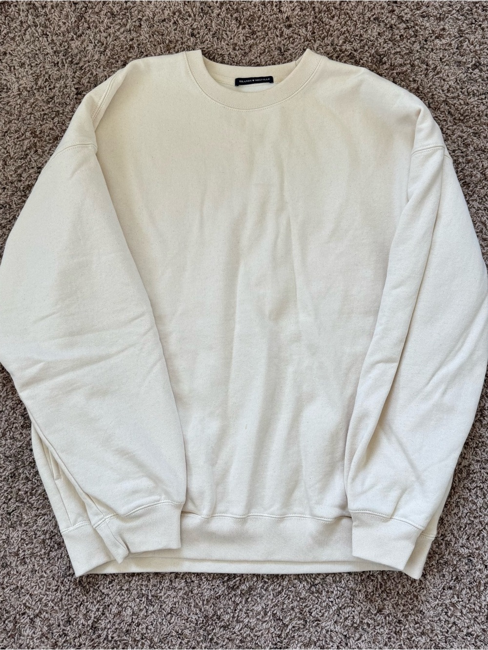 Brandy Melville Creme Oversized Crewneck